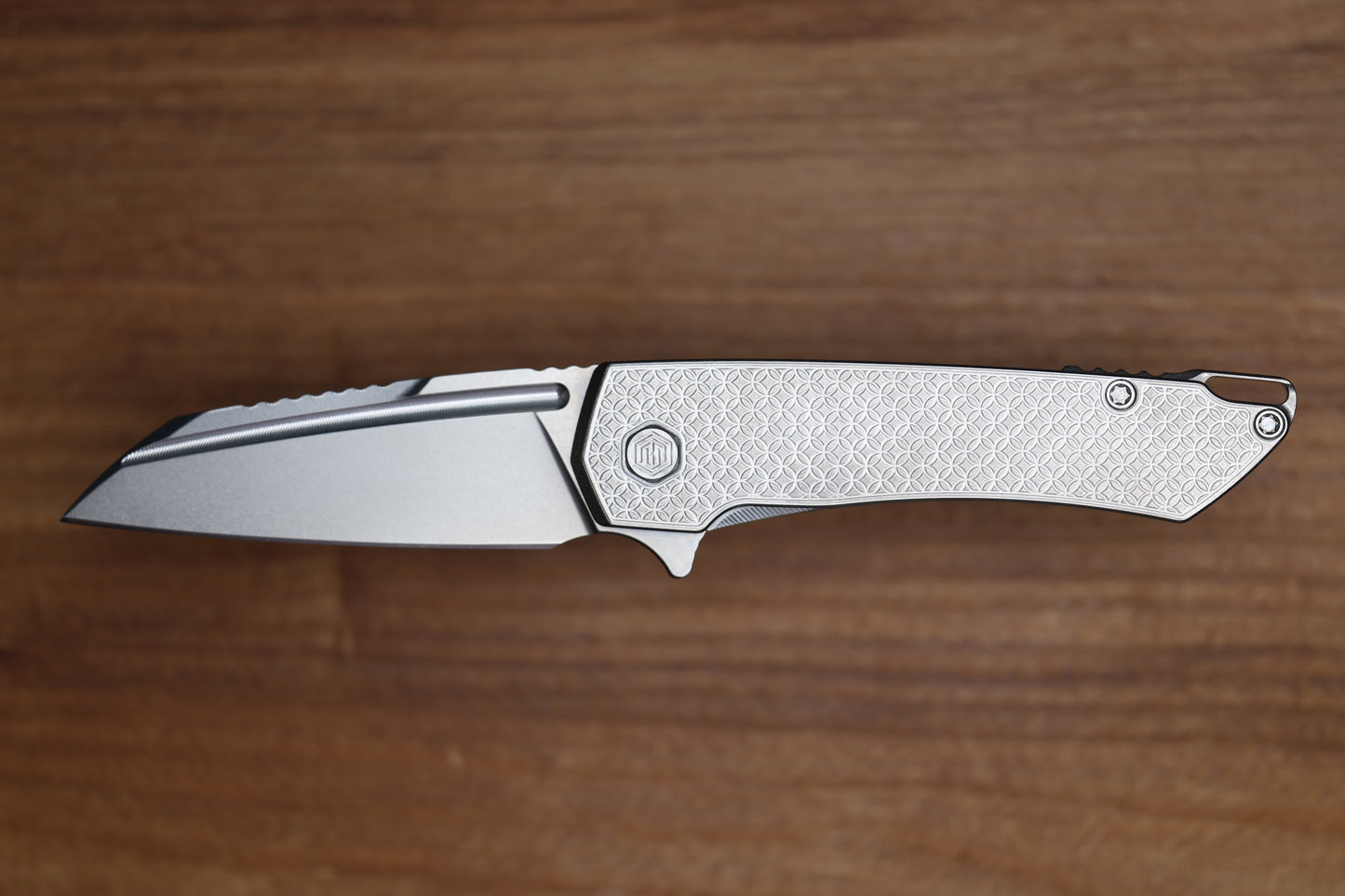 MACHINEWISE MOJAVE #1407 RAW MILLED PATTERN TITANIUM AND S90V BLADE