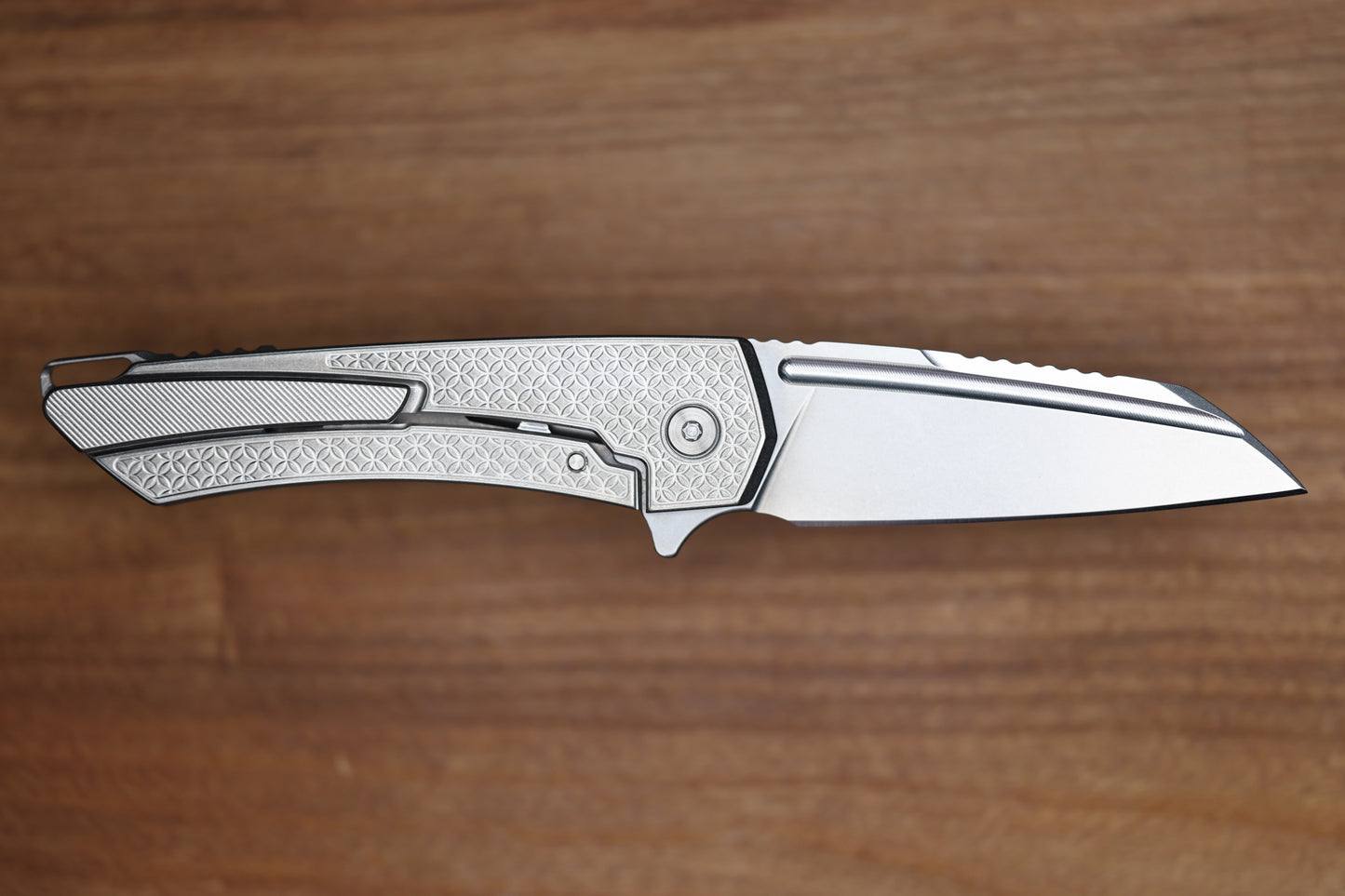 MACHINEWISE MOJAVE #1407 RAW MILLED PATTERN TITANIUM AND S90V BLADE