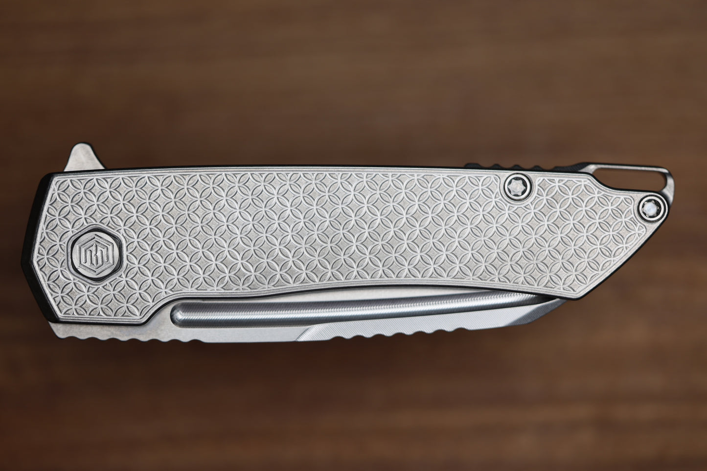 MACHINEWISE MOJAVE #1407 RAW MILLED PATTERN TITANIUM AND S90V BLADE