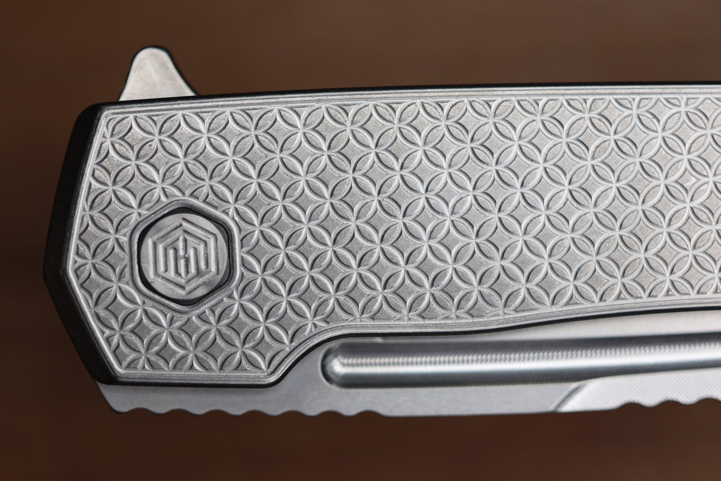 MACHINEWISE MOJAVE #1407 RAW MILLED PATTERN TITANIUM AND S90V BLADE