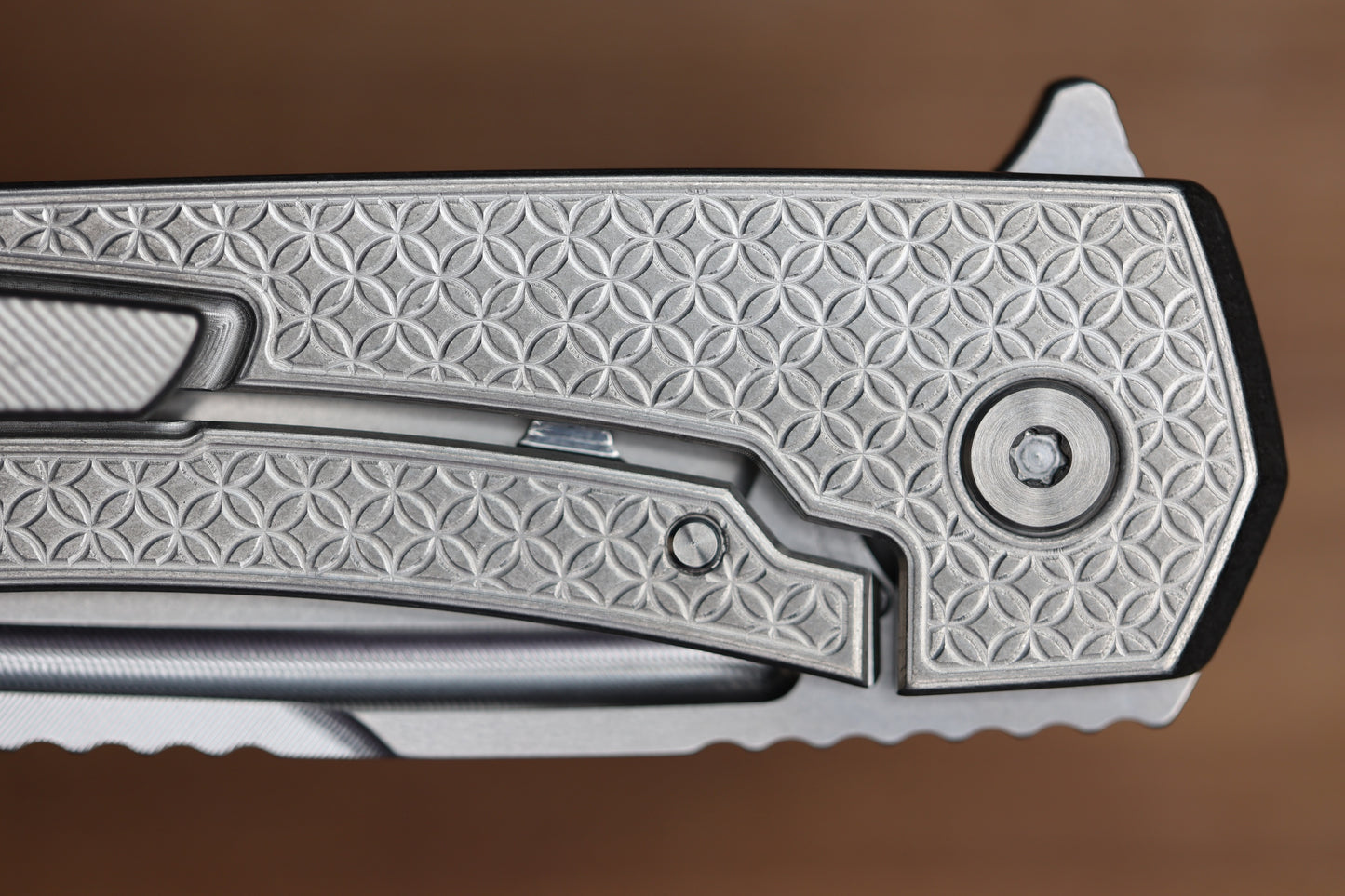 MACHINEWISE MOJAVE #1407 RAW MILLED PATTERN TITANIUM AND S90V BLADE