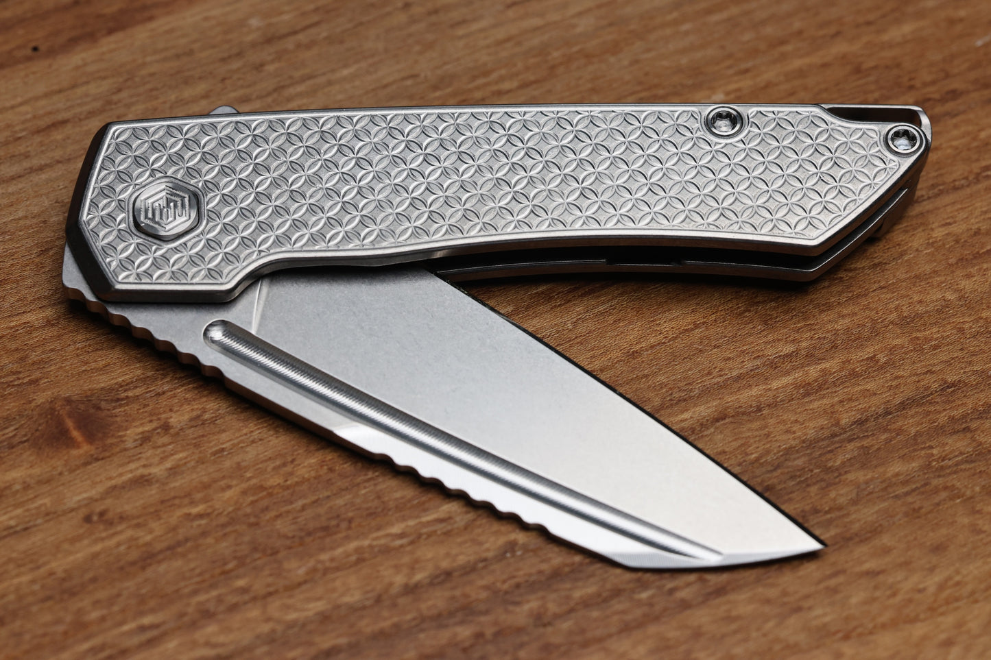 MACHINEWISE MOJAVE #1407 RAW MILLED PATTERN TITANIUM AND S90V BLADE