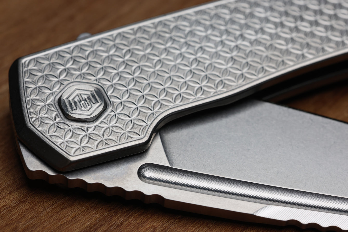 MACHINEWISE MOJAVE #1407 RAW MILLED PATTERN TITANIUM AND S90V BLADE