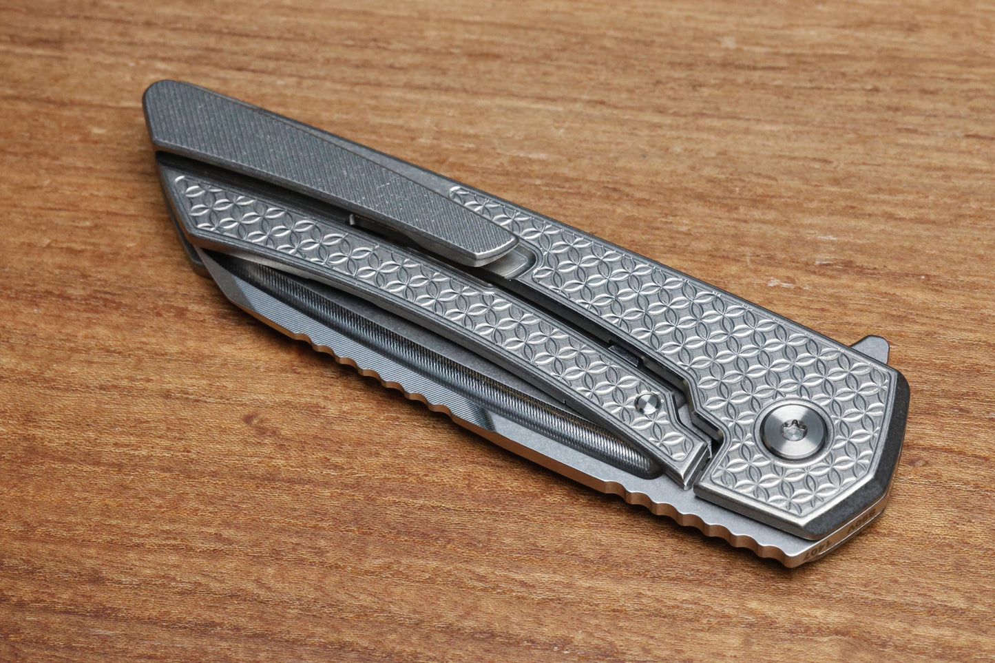 MACHINEWISE MOJAVE #1407 RAW MILLED PATTERN TITANIUM AND S90V BLADE