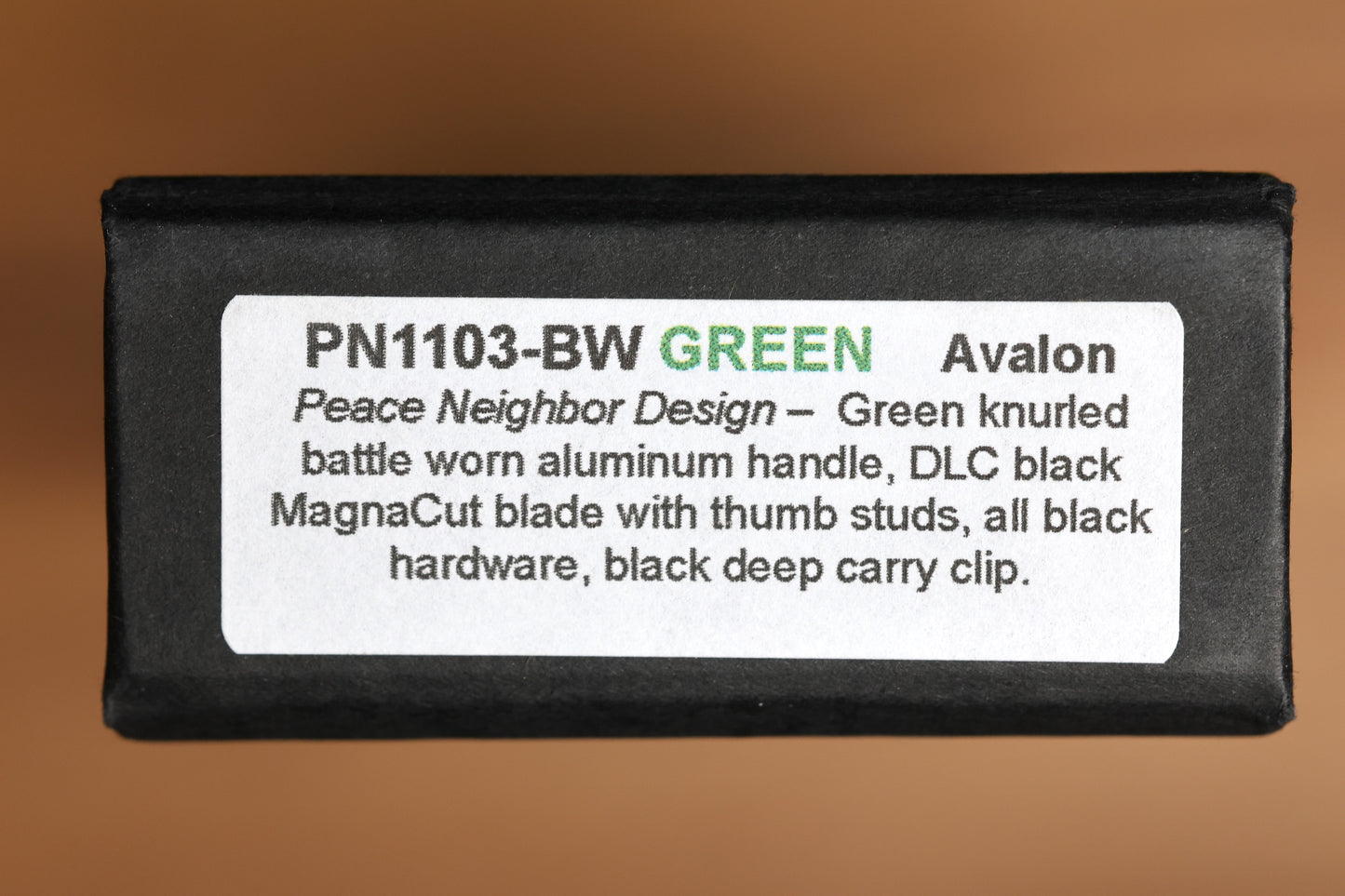 PRO-TECH PEACE NEIGHBOR AVALON BATTLEWORN GREEN BUTTON LOCK DLC DROP POINT PN1103-BW