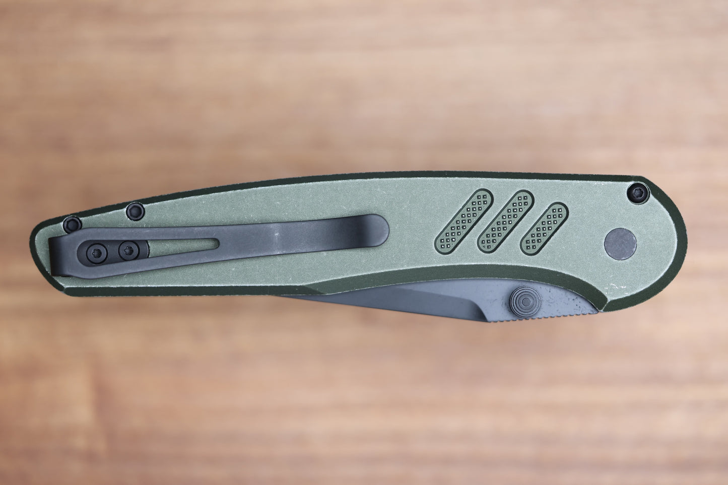 PRO-TECH PEACE NEIGHBOR AVALON BATTLEWORN GREEN BUTTON LOCK DLC DROP POINT PN1103-BW