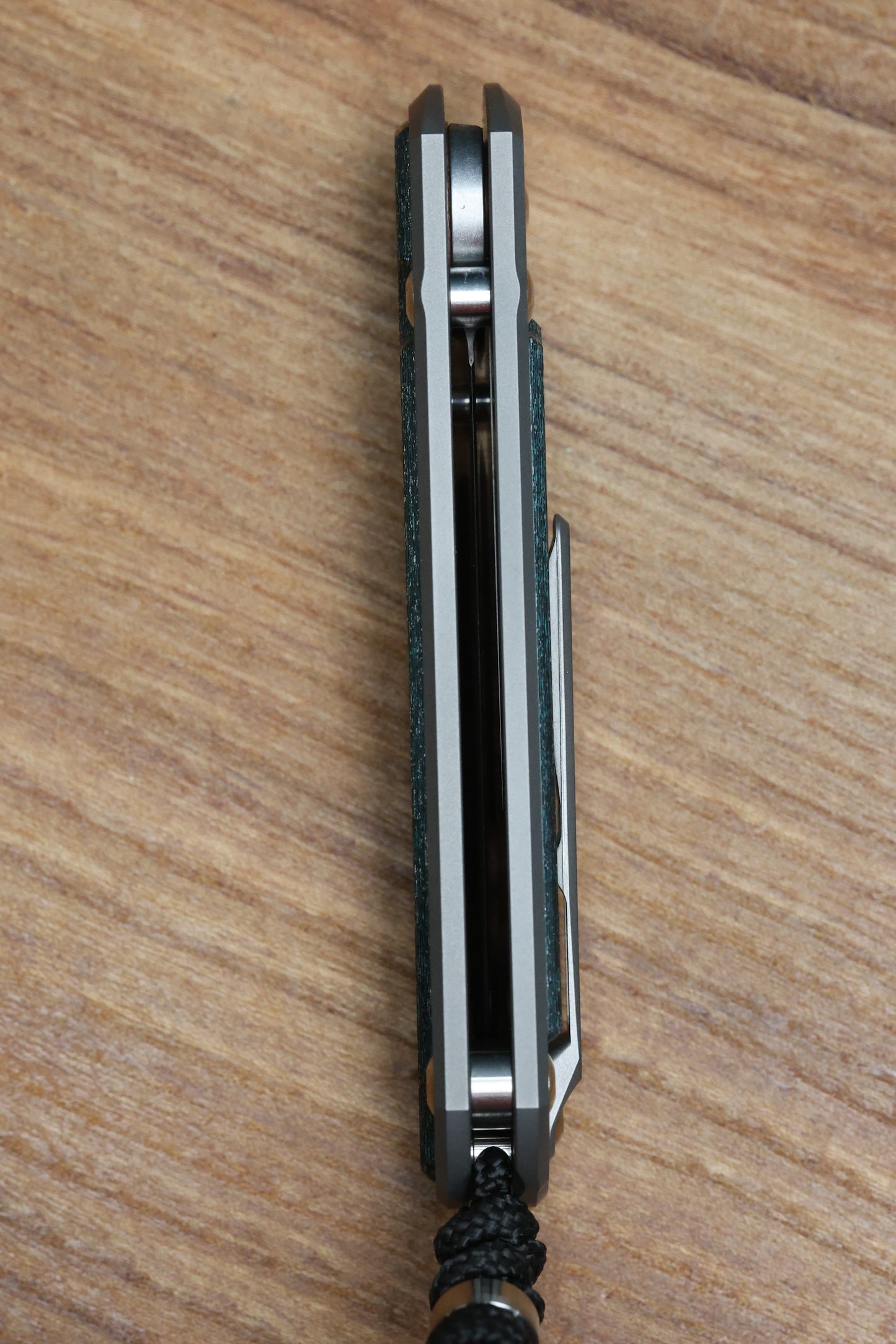 CHRIS REEVE SMALL SEBENZA 31 - TEAL MAGNETIC CARBOTI INLAY - POLISHED DROP POINT CPM MAGNACUT BLADE - SILVER DOUBLE LUGS - MIM CLIP