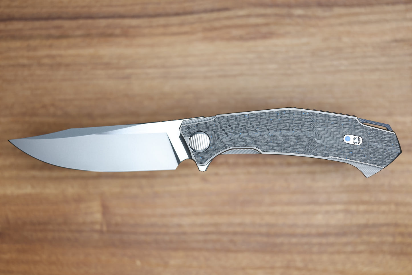 SHIROGOROV PIKE - MAGNACUT BLADE - TITANIUM/BLUE CARBON FIBER - MRBS (DMITRY SINKEVICH DESIGN)