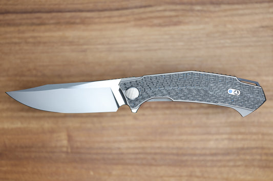 SHIROGOROV PIKE - MAGNACUT BLADE - TITANIUM/BLUE CARBON FIBER - MRBS (DMITRY SINKEVICH DESIGN)