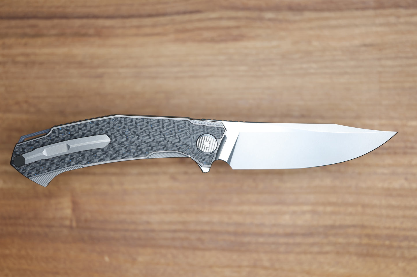 SHIROGOROV PIKE - MAGNACUT BLADE - TITANIUM/BLUE CARBON FIBER - MRBS (DMITRY SINKEVICH DESIGN)