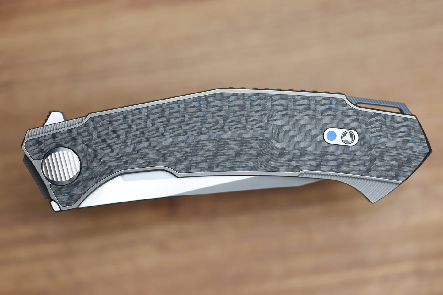 SHIROGOROV PIKE - MAGNACUT BLADE - TITANIUM/BLUE CARBON FIBER - MRBS (DMITRY SINKEVICH DESIGN)