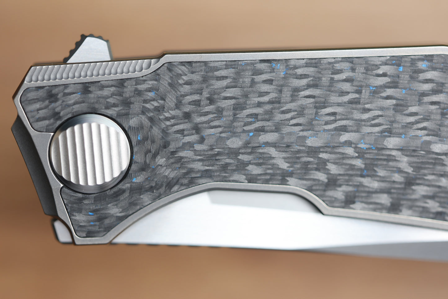 SHIROGOROV PIKE - MAGNACUT BLADE - TITANIUM/BLUE CARBON FIBER - MRBS (DMITRY SINKEVICH DESIGN)