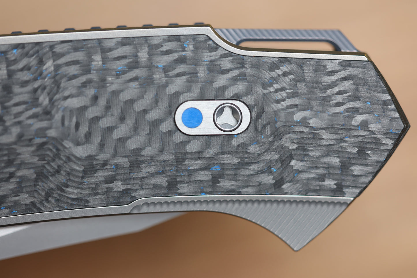 SHIROGOROV PIKE - MAGNACUT BLADE - TITANIUM/BLUE CARBON FIBER - MRBS (DMITRY SINKEVICH DESIGN)