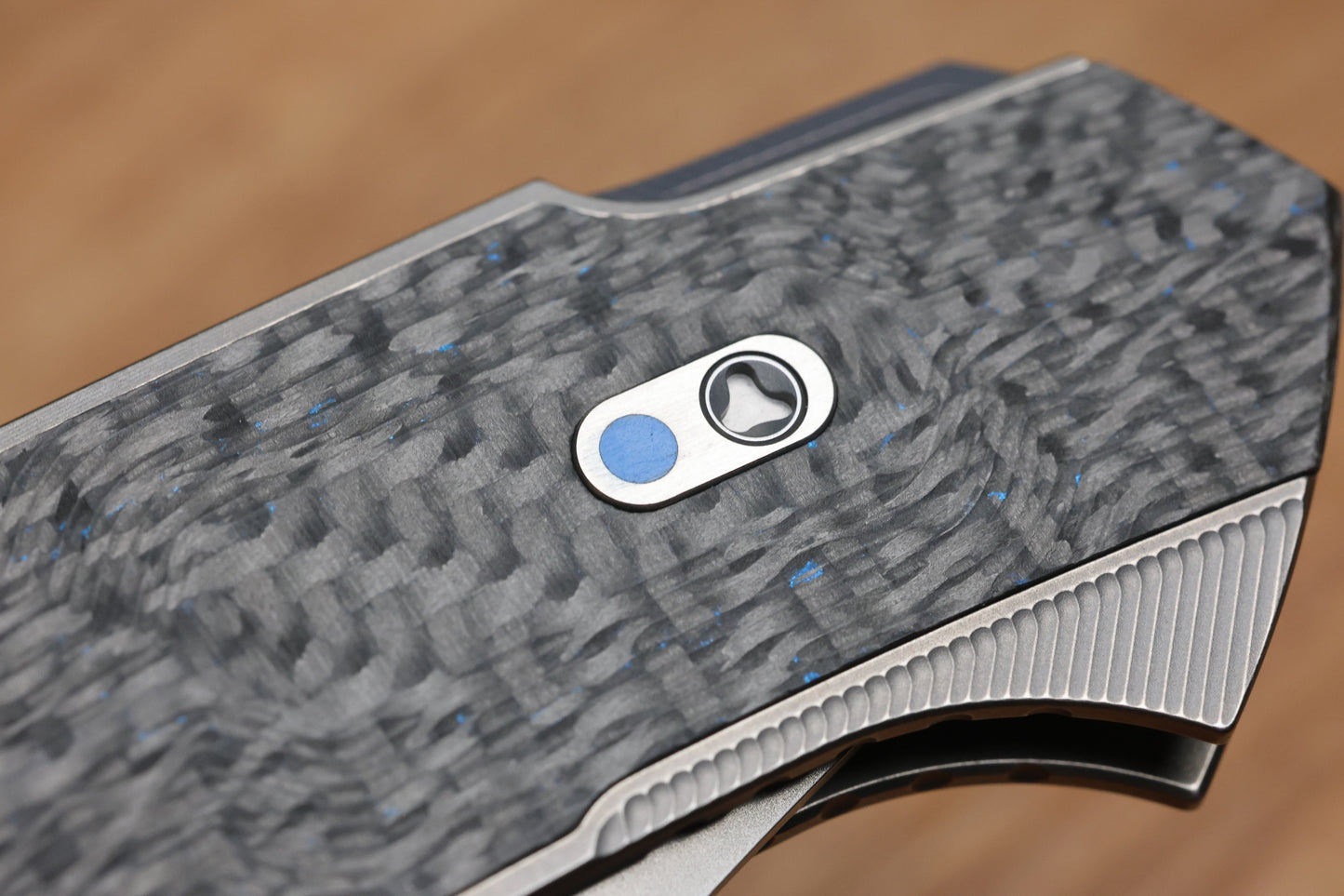 SHIROGOROV PIKE - MAGNACUT BLADE - TITANIUM/BLUE CARBON FIBER - MRBS (DMITRY SINKEVICH DESIGN)