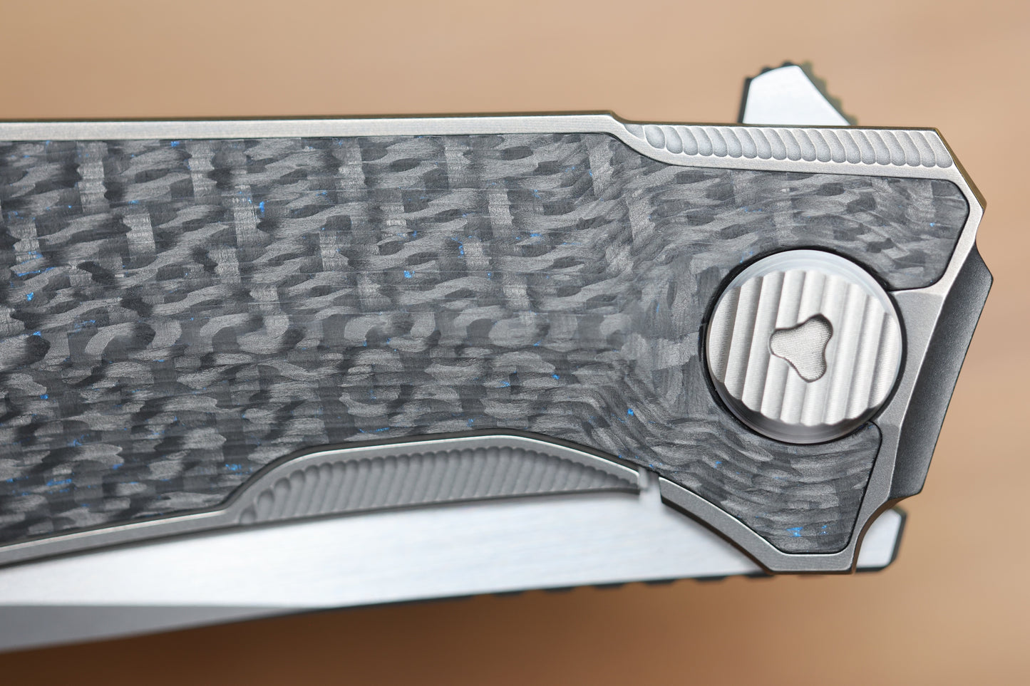 SHIROGOROV PIKE - MAGNACUT BLADE - TITANIUM/BLUE CARBON FIBER - MRBS (DMITRY SINKEVICH DESIGN)