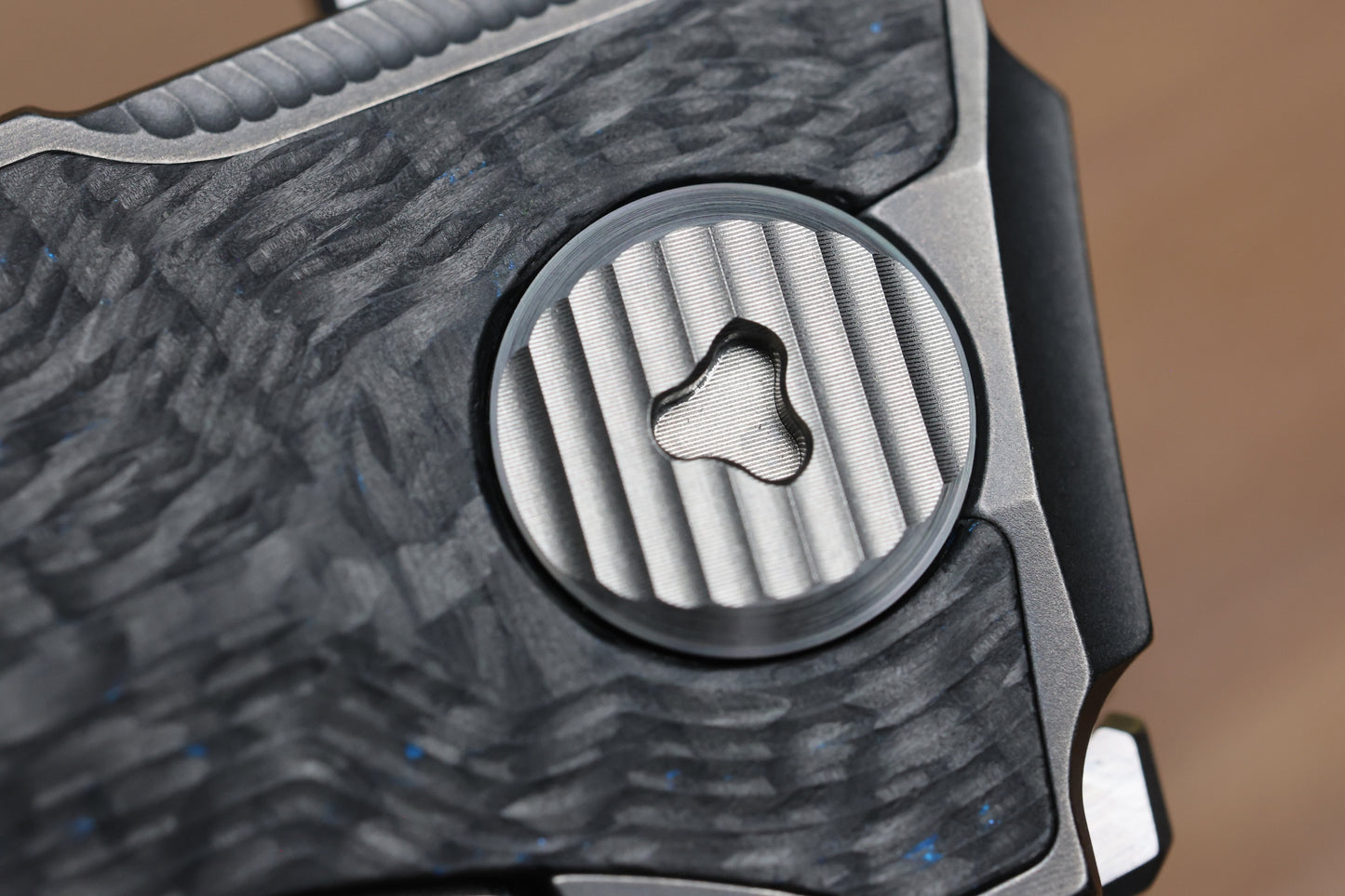 SHIROGOROV PIKE - MAGNACUT BLADE - TITANIUM/BLUE CARBON FIBER - MRBS (DMITRY SINKEVICH DESIGN)