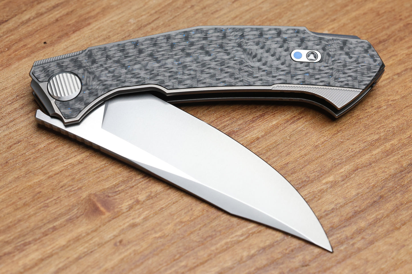 SHIROGOROV PIKE - MAGNACUT BLADE - TITANIUM/BLUE CARBON FIBER - MRBS (DMITRY SINKEVICH DESIGN)