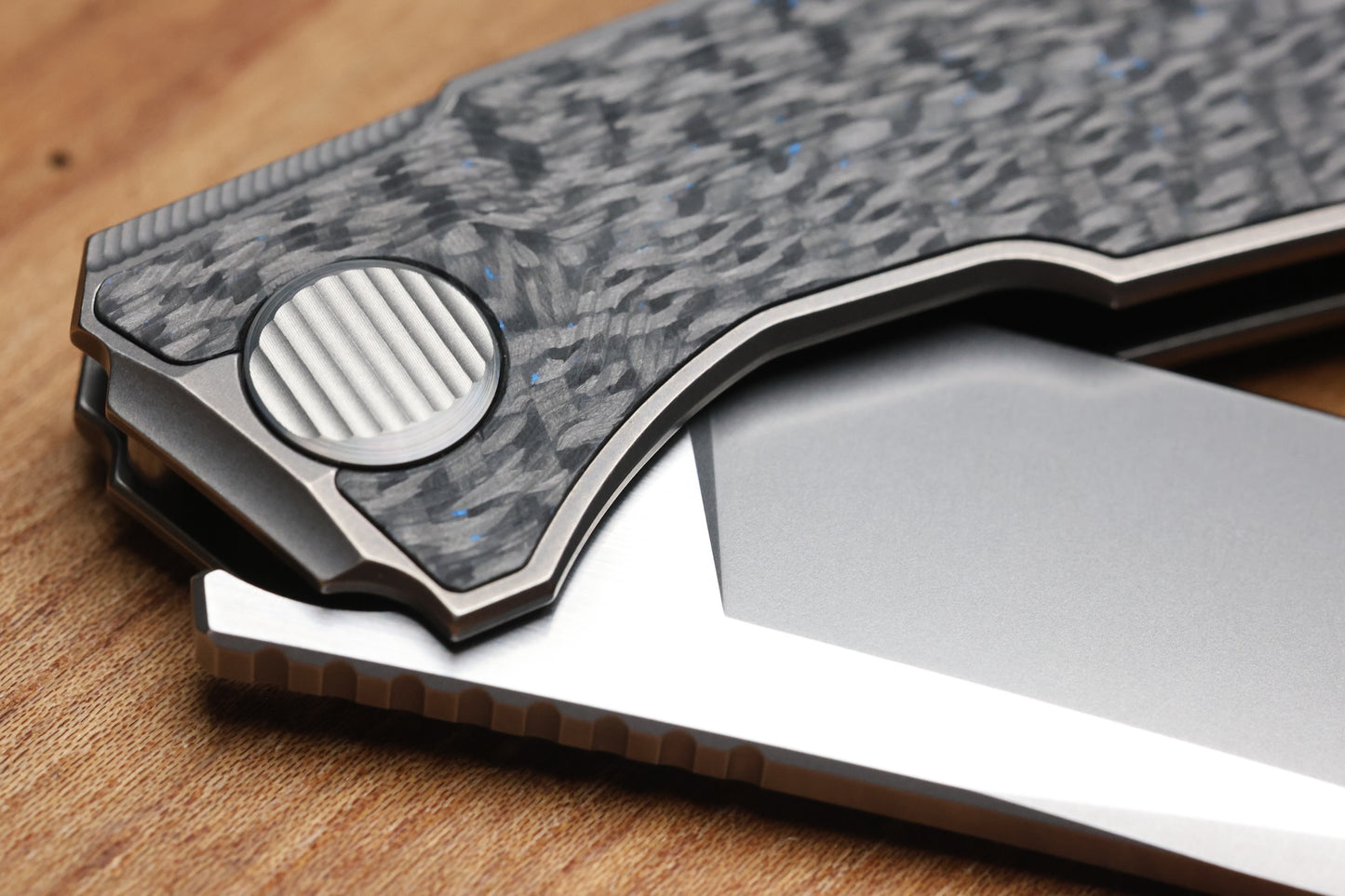 SHIROGOROV PIKE - MAGNACUT BLADE - TITANIUM/BLUE CARBON FIBER - MRBS (DMITRY SINKEVICH DESIGN)