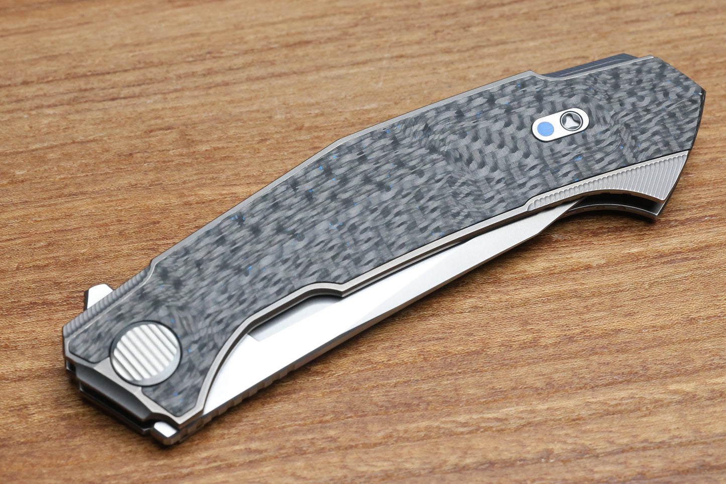 SHIROGOROV PIKE - MAGNACUT BLADE - TITANIUM/BLUE CARBON FIBER - MRBS (DMITRY SINKEVICH DESIGN)