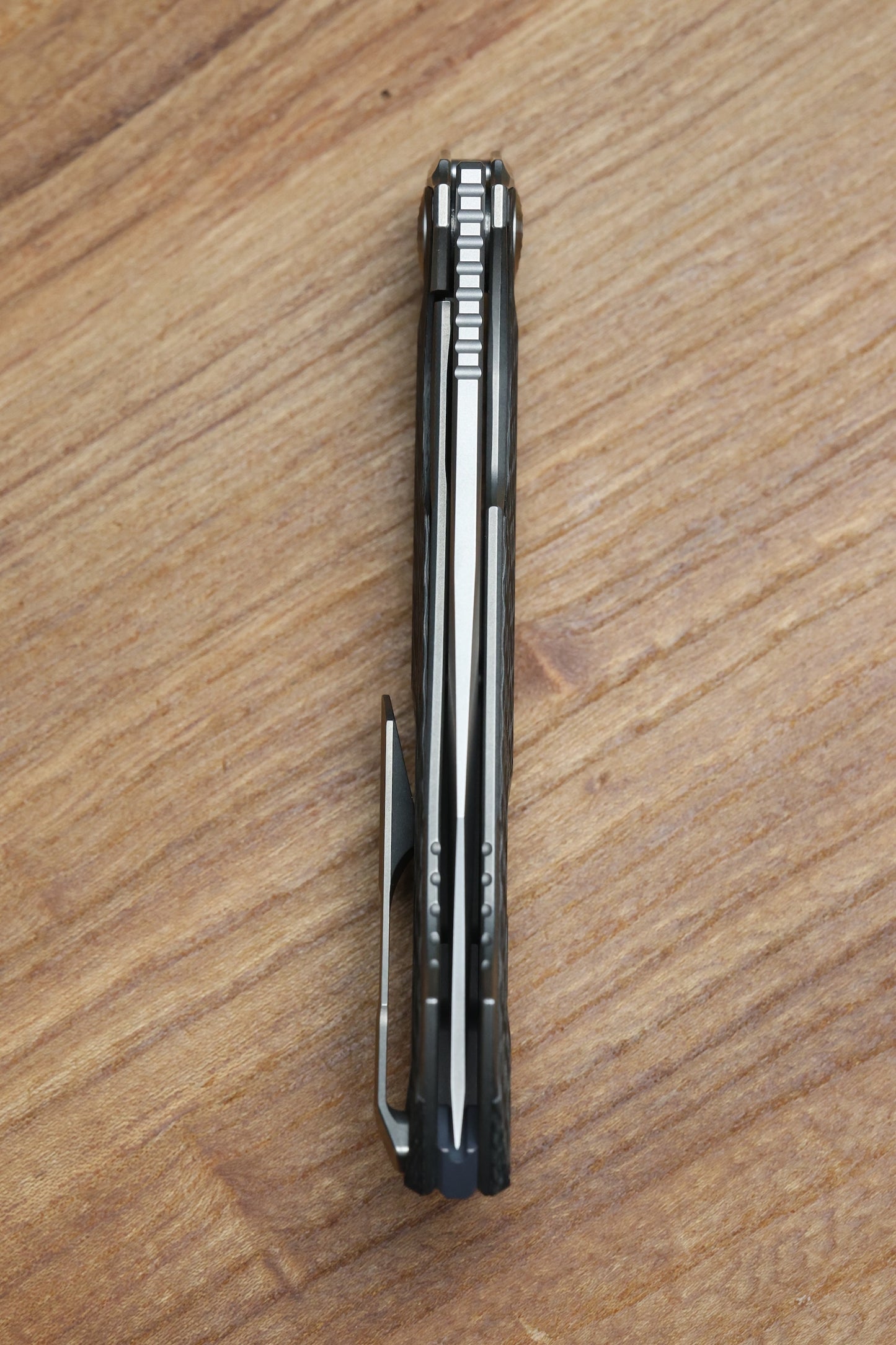 SHIROGOROV PIKE - MAGNACUT BLADE - TITANIUM/BLUE CARBON FIBER - MRBS (DMITRY SINKEVICH DESIGN)