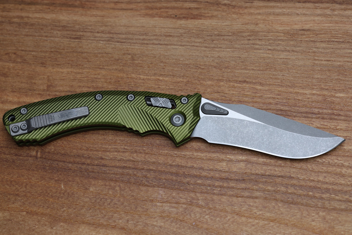 MICROTECH AMPHIBIAN RAM LOK OD GREEN FLUTED ALUMINUM & APOCALYPTIC M390MK 137RL-10 APFLOD