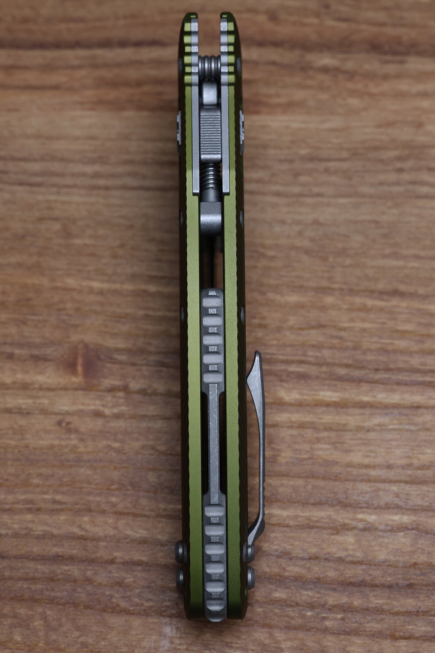 MICROTECH AMPHIBIAN RAM LOK OD GREEN FLUTED ALUMINUM & APOCALYPTIC M390MK 137RL-10 APFLOD