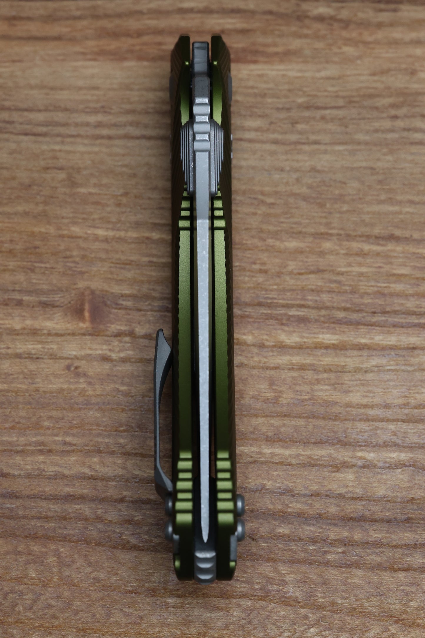 MICROTECH AMPHIBIAN RAM LOK OD GREEN FLUTED ALUMINUM & APOCALYPTIC M390MK 137RL-10 APFLOD