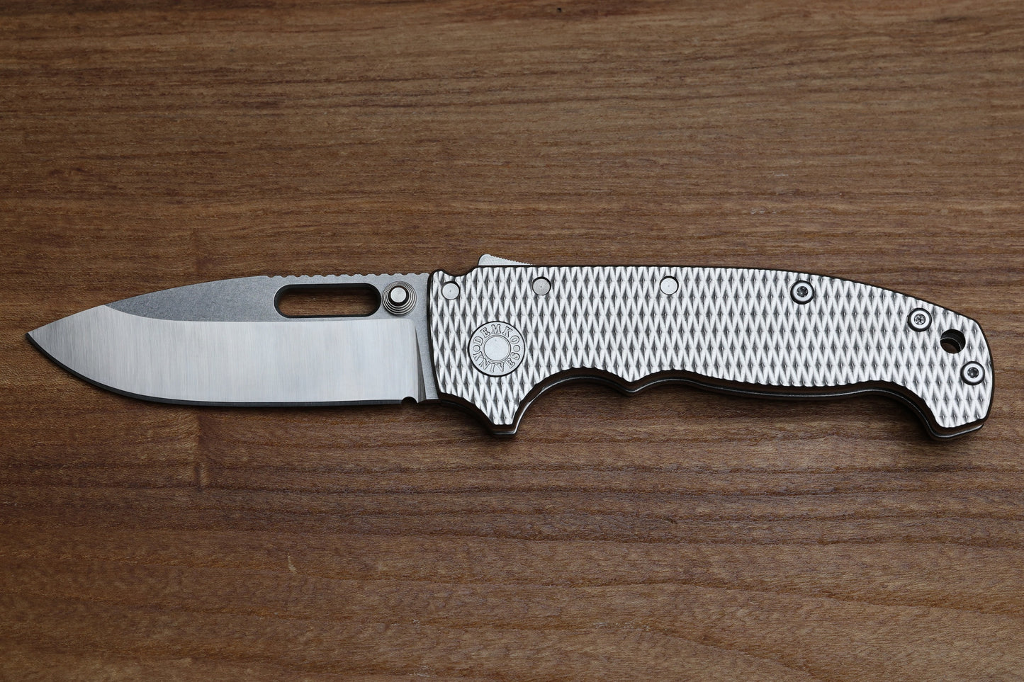 DEMKO KNIVES MG AD20 DROP POINT TWO TONE MAGNACUT & TEXTURED TITANIUM