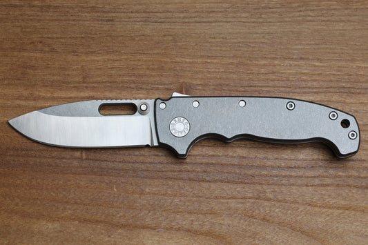 DEMKO KNIVES MG AD20 DROP POINT TWO TONE MAGNACUT & SMOOTH TITANIUM