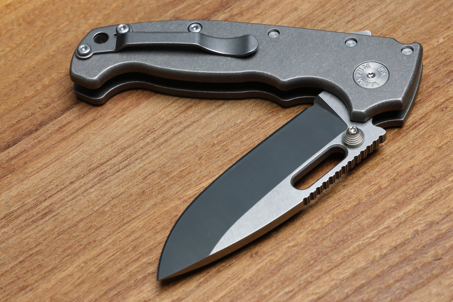 DEMKO KNIVES MG AD20 DROP POINT TWO TONE MAGNACUT & SMOOTH TITANIUM