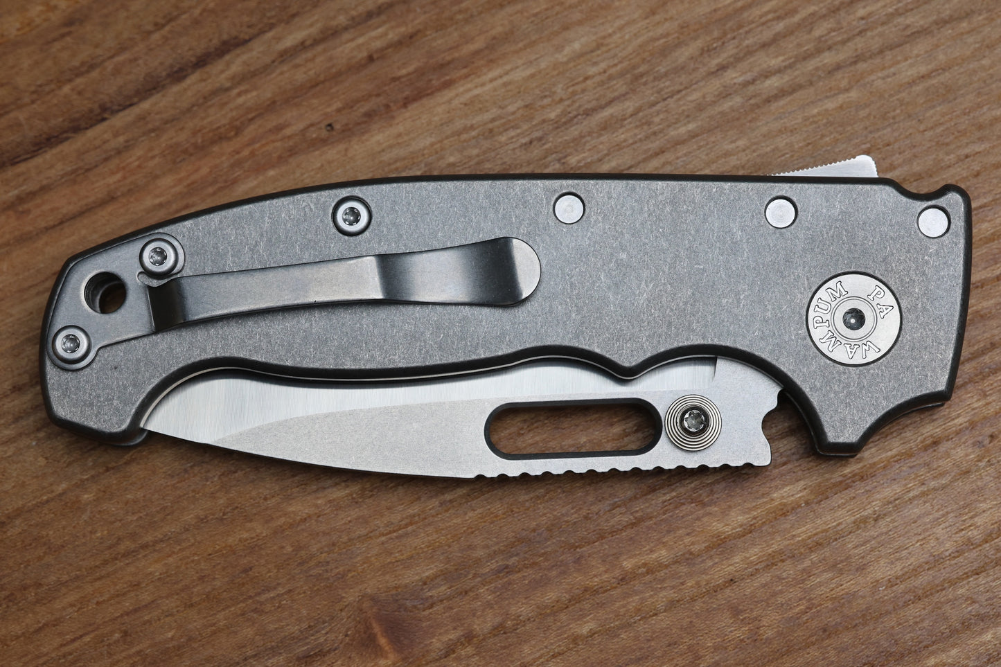 DEMKO KNIVES MG AD20 DROP POINT TWO TONE MAGNACUT & SMOOTH TITANIUM