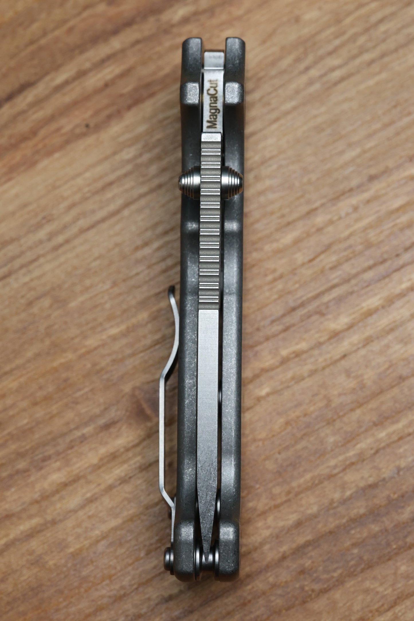 DEMKO KNIVES MG AD20 DROP POINT TWO TONE MAGNACUT & SMOOTH TITANIUM