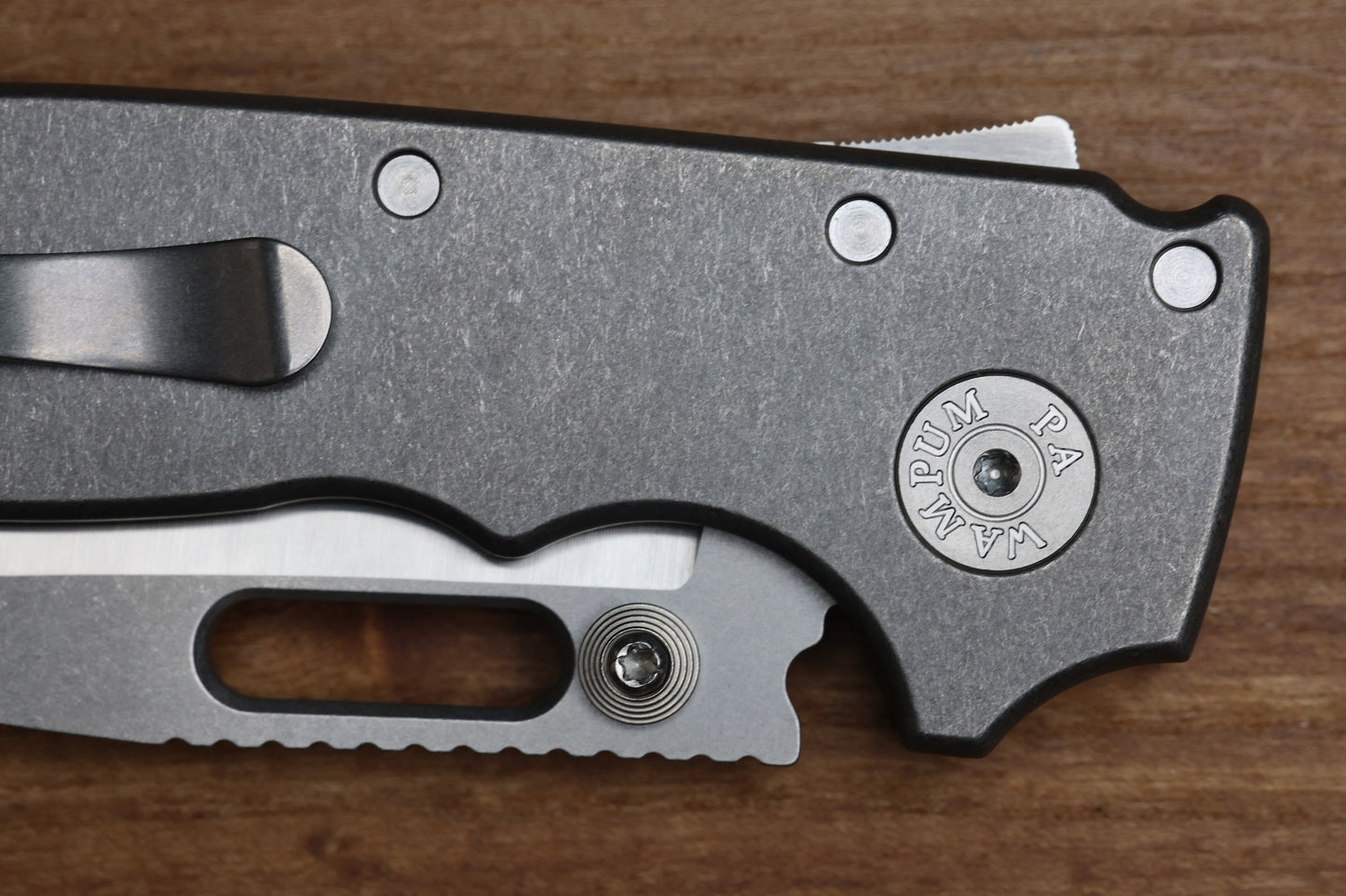 DEMKO KNIVES MG AD20 DROP POINT TWO TONE MAGNACUT & SMOOTH TITANIUM