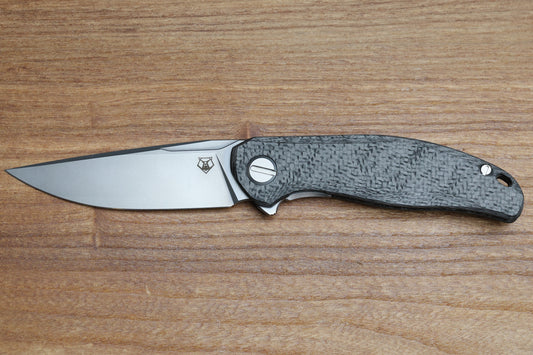 SHIROGOROV KNIVES STELLAR CF – BLACK CARBON FIBER HANDLE – M390 BLADE – MRBS