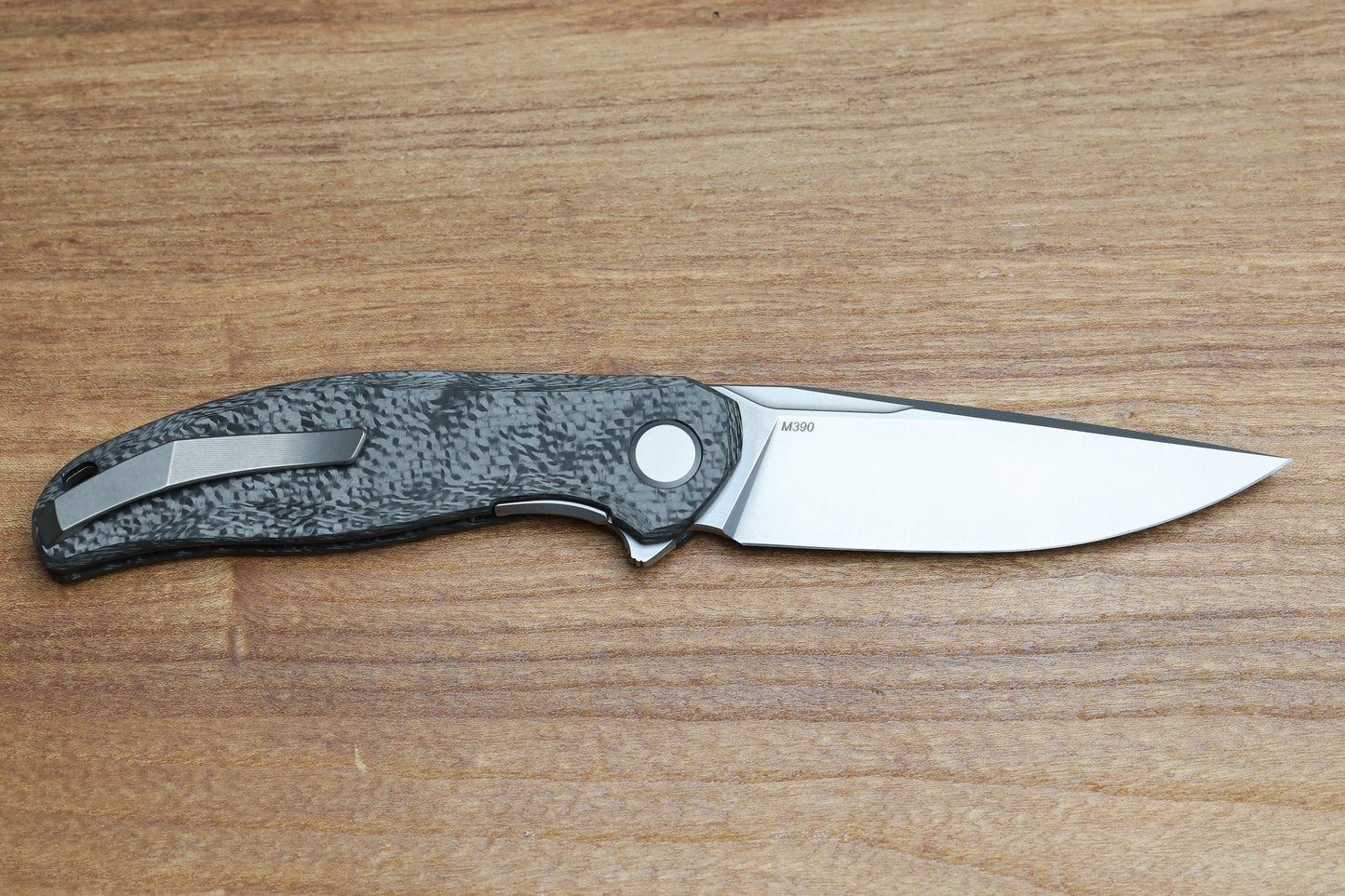 SHIROGOROV KNIVES STELLAR CF – BLACK CARBON FIBER HANDLE – M390 BLADE – MRBS