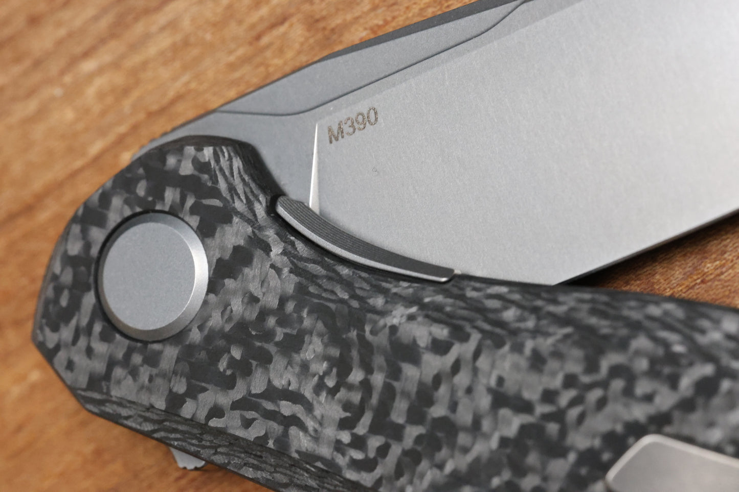 SHIROGOROV KNIVES STELLAR CF – BLACK CARBON FIBER HANDLE – M390 BLADE – MRBS