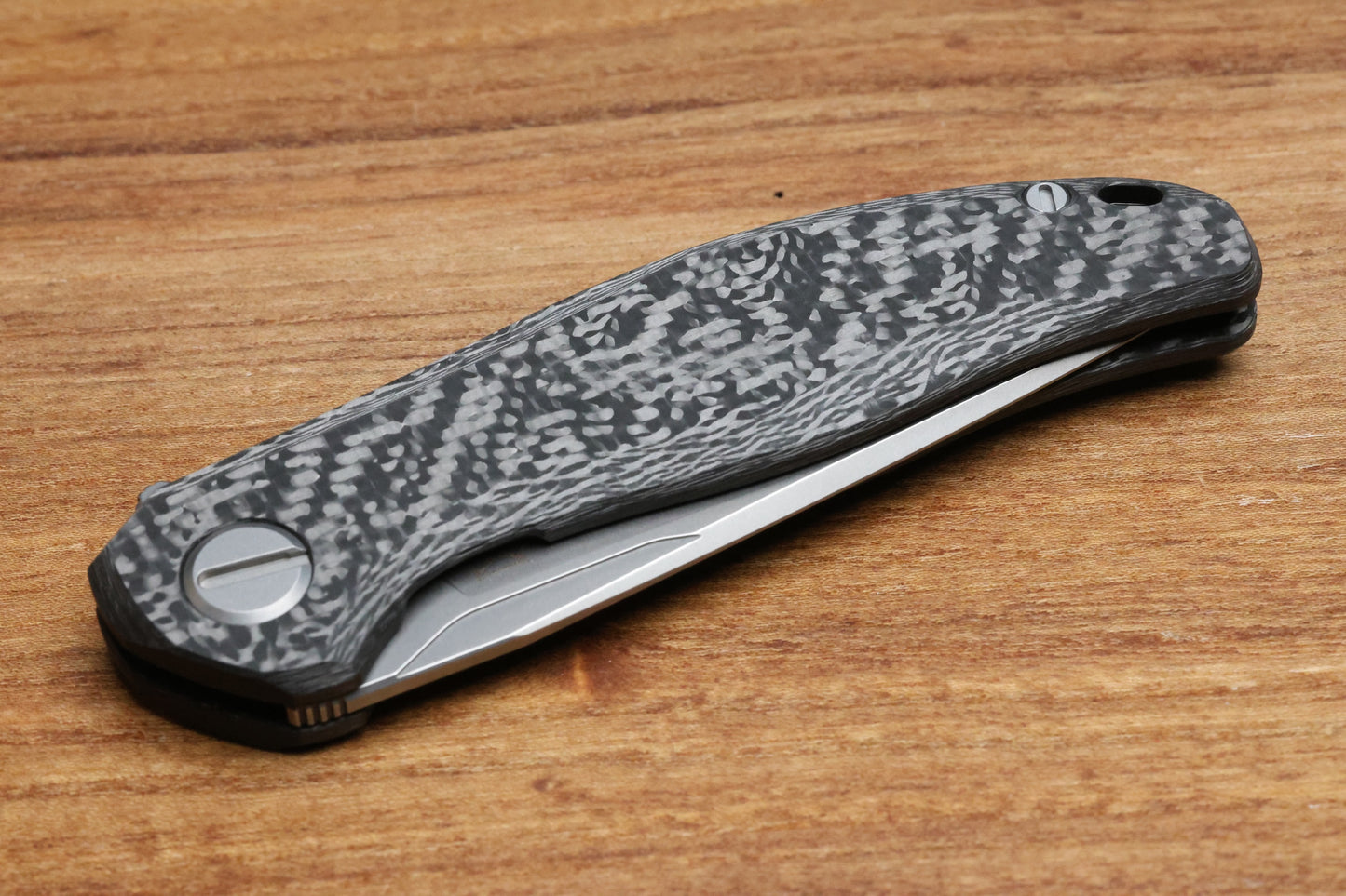 SHIROGOROV KNIVES STELLAR CF – BLACK CARBON FIBER HANDLE – M390 BLADE – MRBS