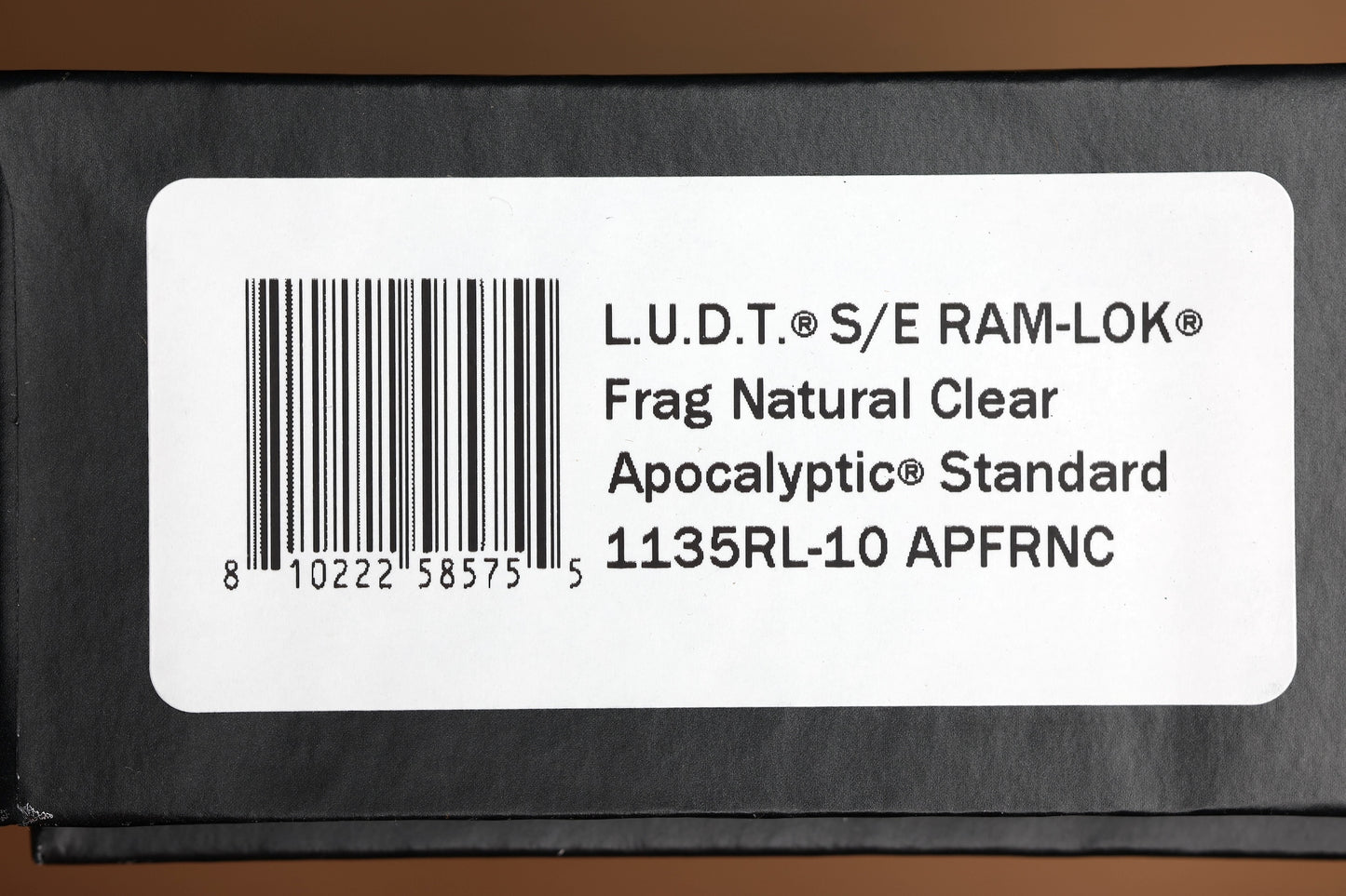 MICROTECH KNIVES LUDT RAM-LOK W/ NATURAL CLEAR FRAG HANDLE & APOCALYPTIC DROP POINT 1135RL-10APFRNC