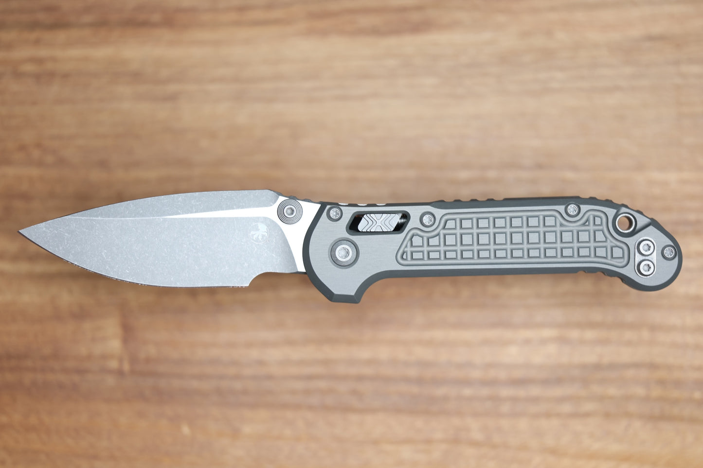 MICROTECH KNIVES LUDT RAM-LOK W/ NATURAL CLEAR FRAG HANDLE & APOCALYPTIC DROP POINT 1135RL-10APFRNC