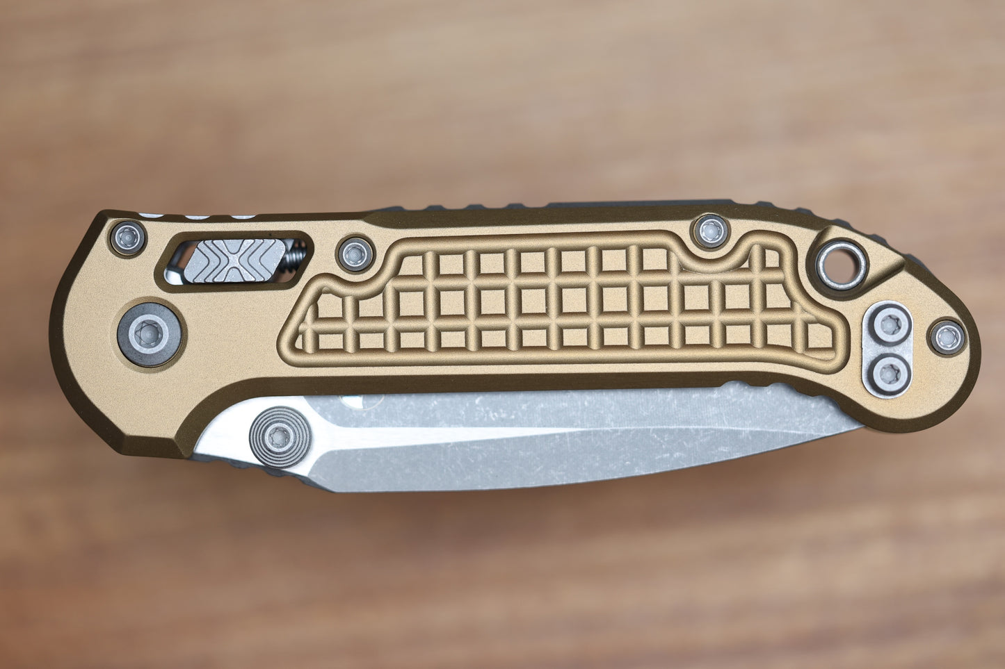 MICROTECH KNIVES LUDT RAM-LOK W/ TAN FRAG HANDLE & APOCALYPTIC DROP POINT 1135RL-10APFRTA