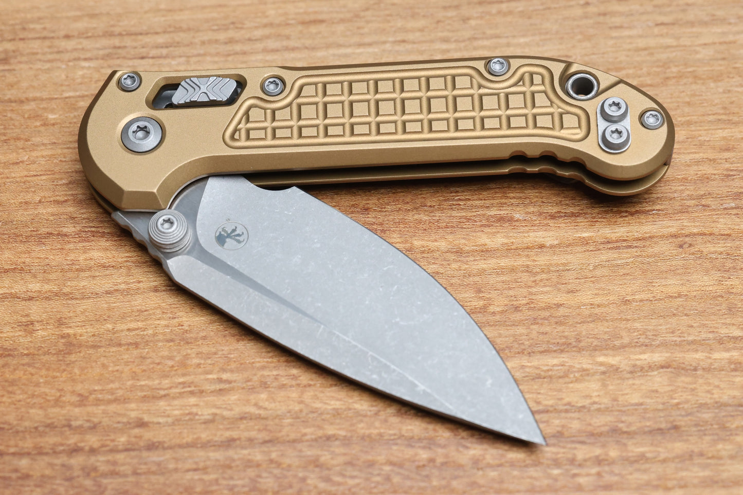 MICROTECH KNIVES LUDT RAM-LOK W/ TAN FRAG HANDLE & APOCALYPTIC DROP POINT 1135RL-10APFRTA