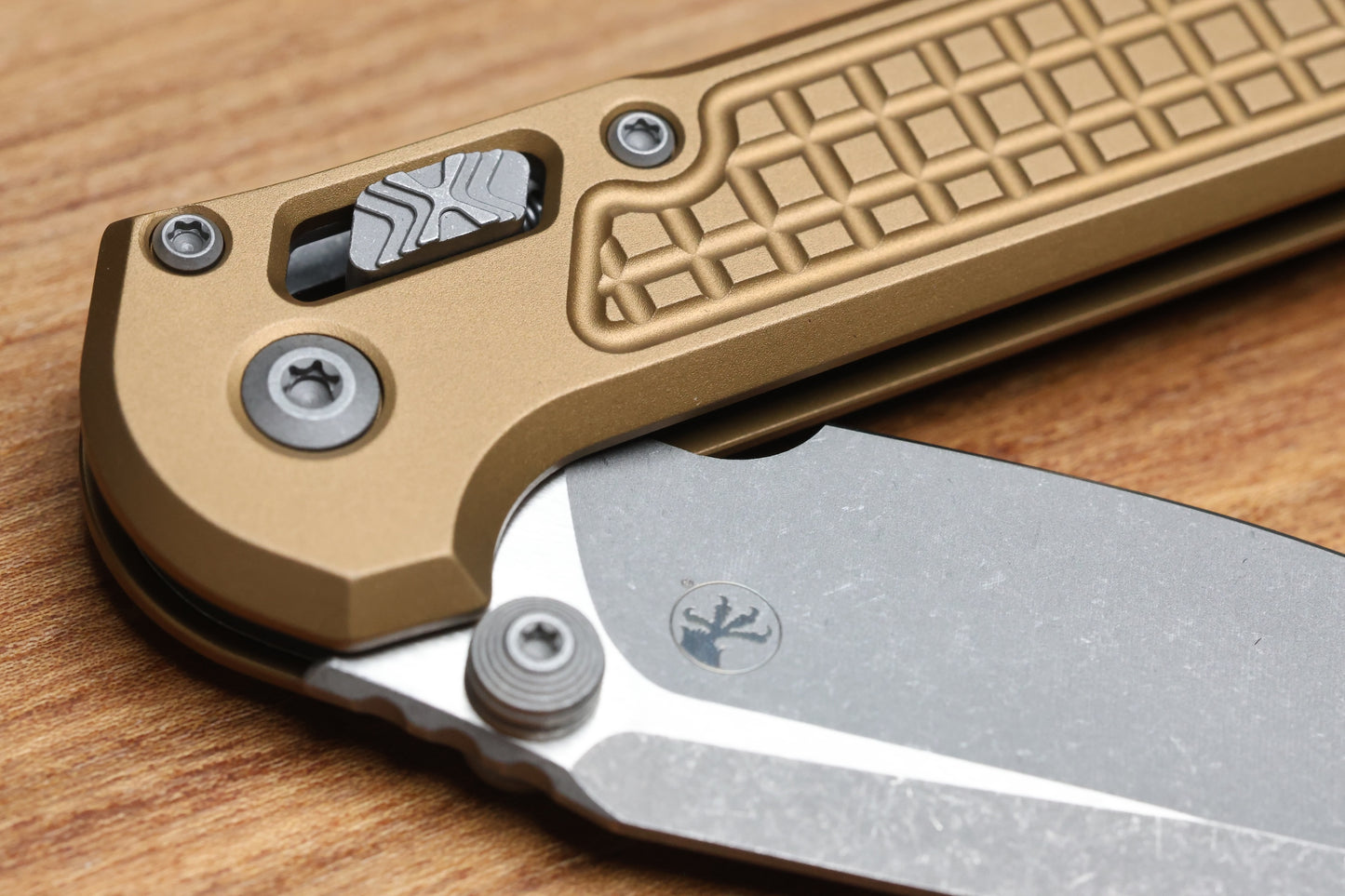 MICROTECH KNIVES LUDT RAM-LOK W/ TAN FRAG HANDLE & APOCALYPTIC DROP POINT 1135RL-10APFRTA