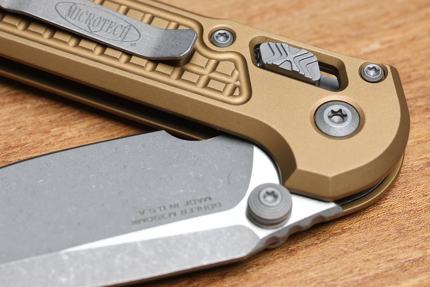 MICROTECH KNIVES LUDT RAM-LOK W/ TAN FRAG HANDLE & APOCALYPTIC DROP POINT 1135RL-10APFRTA