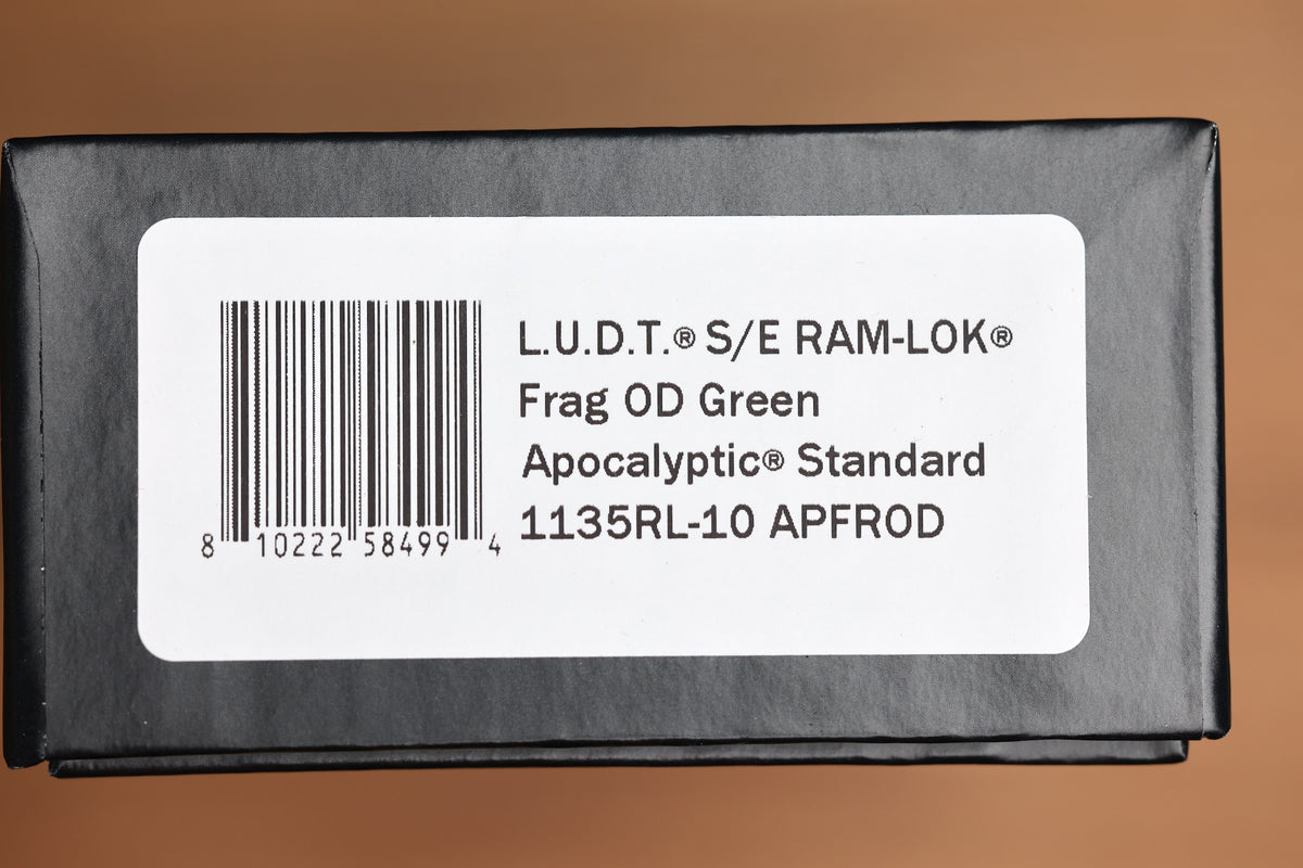 MICROTECH KNIVES LUDT RAM-LOK W/ OD GREEN FRAG HANDLE & APOCALYPTIC DROP POINT 1135RL-10APFROD