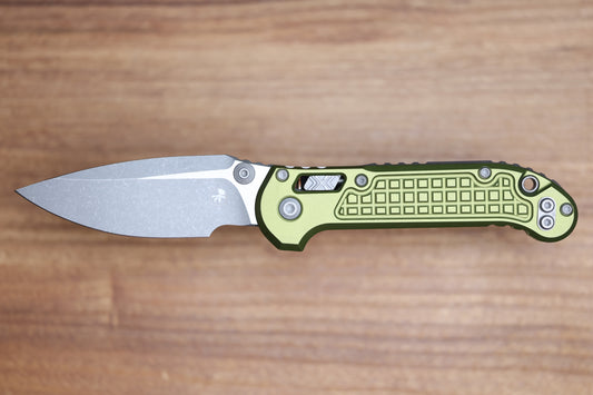 MICROTECH KNIVES LUDT RAM-LOK W/ OD GREEN FRAG HANDLE & APOCALYPTIC DROP POINT 1135RL-10APFROD