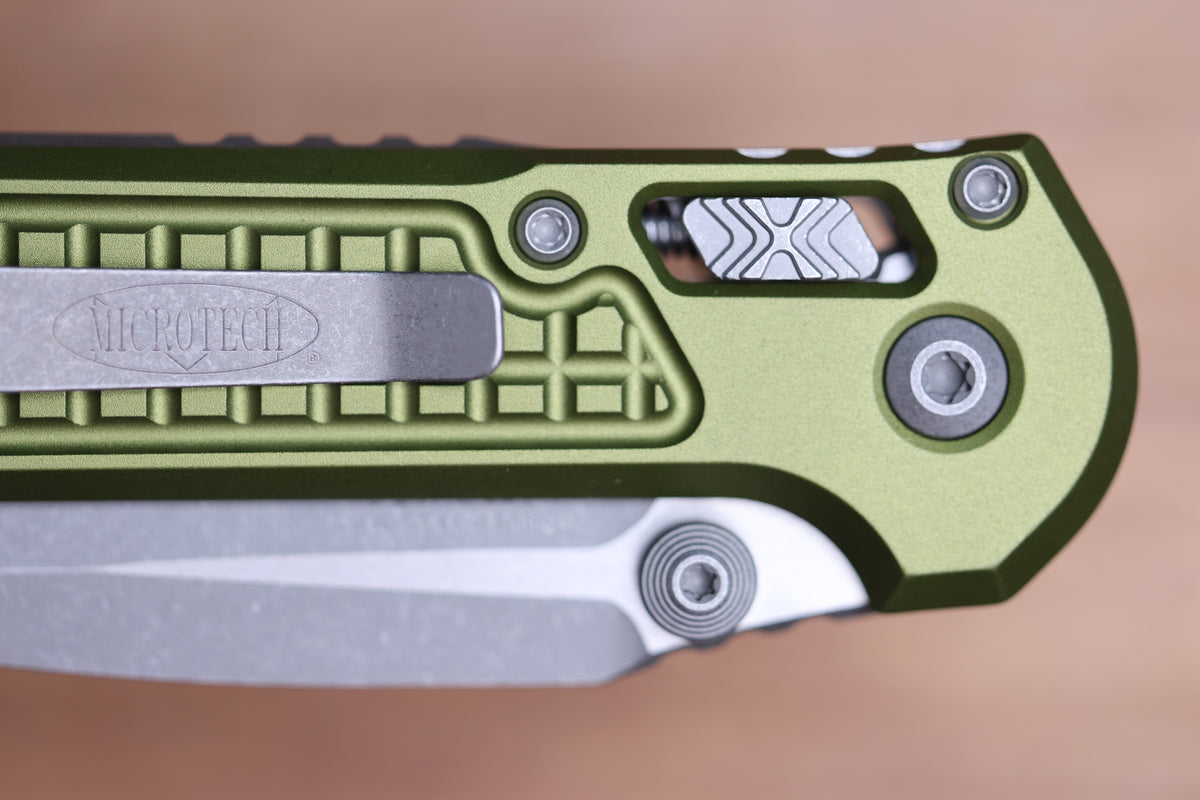 MICROTECH KNIVES LUDT RAM-LOK W/ OD GREEN FRAG HANDLE & APOCALYPTIC DROP POINT 1135RL-10APFROD