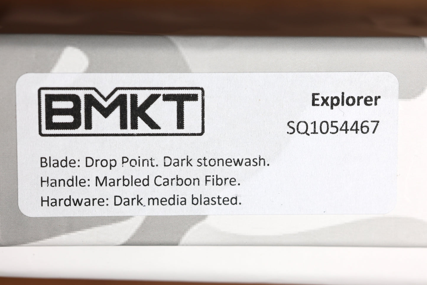BMKT EXPLORER V2 DARK STONEWASH TITANIUM MARBLED CARBON FIBRE INLAY DROP POINT