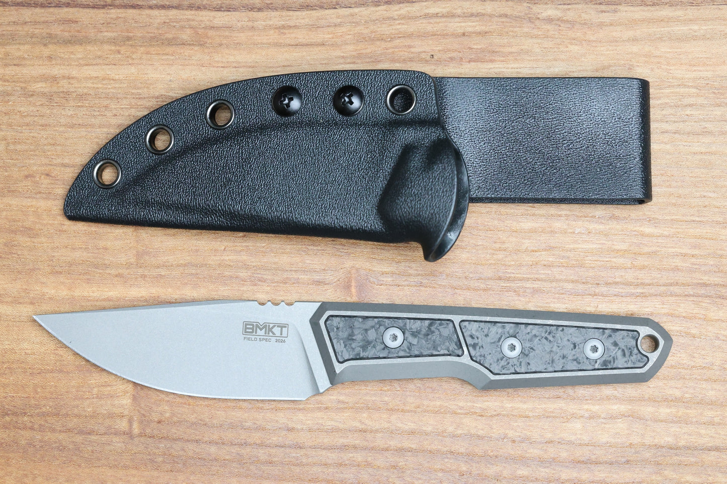 BMKT EXPLORER V2 DARK STONEWASH TITANIUM MARBLED CARBON FIBRE INLAY DROP POINT