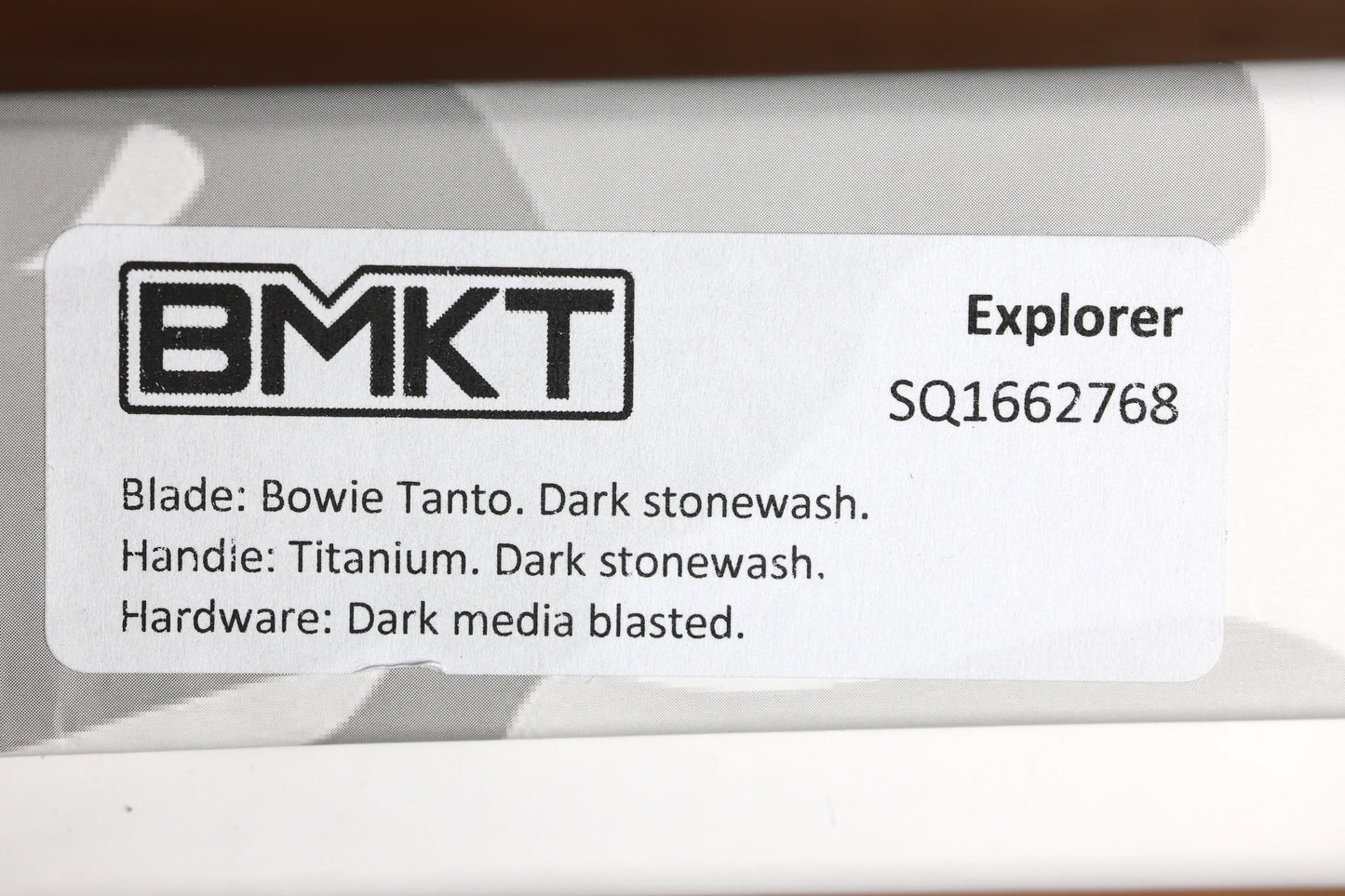 BMKT EXPLORER V2 DARK STONEWASH TITANIUM BOWIE TANTO