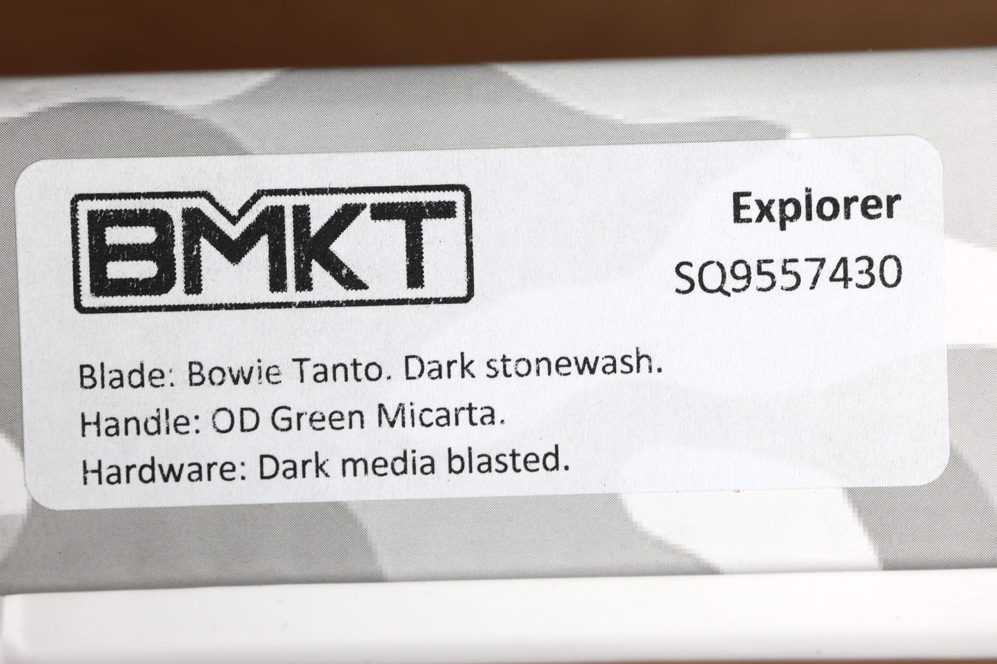 BMKT EXPLORER V2 DARK STONEWASH TITANIUM GREEN CANVAS MICARTA INLAY BOWIE TANTO